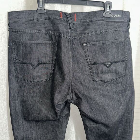 GUESS 38 x 32 Men’s Del Mar Slim Straight Fit Black Jeans - Picture 5 of 16